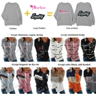 Hoodies Custom Logo Loose Crew Neck Oversize Pullover Hoodies Women Sweatshirt