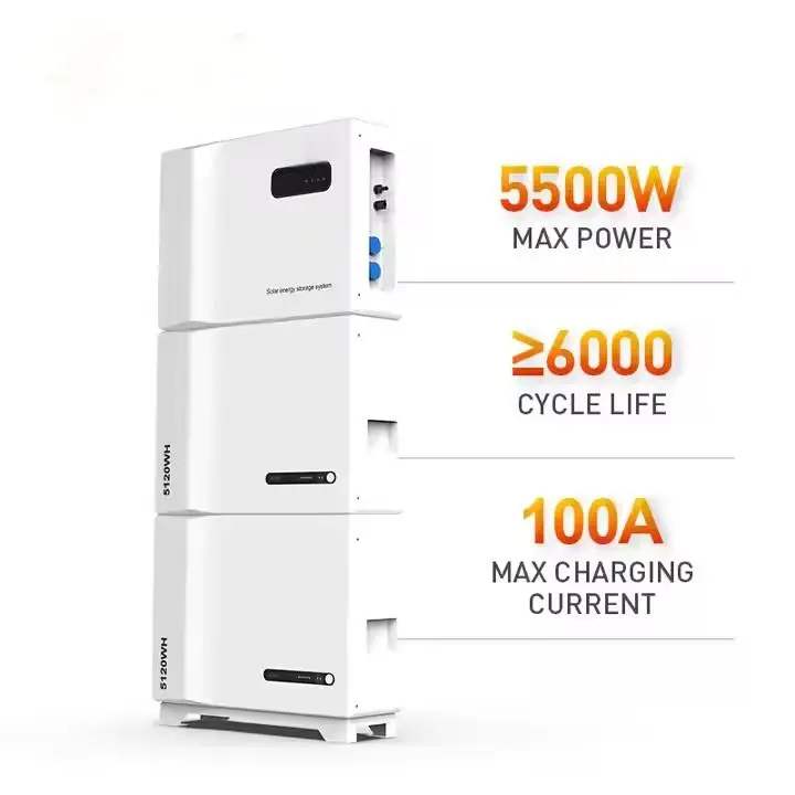 Home Solar Energy Storage System with 51.2V Cabinet and 3Kwh Lithium Battery Bess Stackable Design