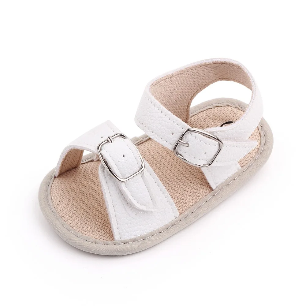 2024 Summer Infant Sandals New Design Customization PU Leather Rubber Sole Anti slip Easy To Wear 0 18 Months Baby Sandals Shoes