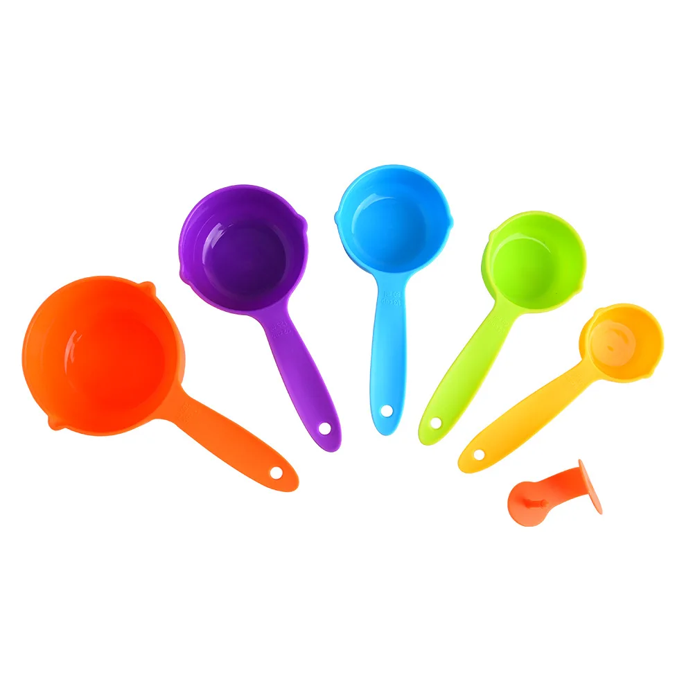 5pcs or 10pcs Plastic Colorful Measuring Cups and Spoons Set Milk Powder DIY Baking Measuring Spoons