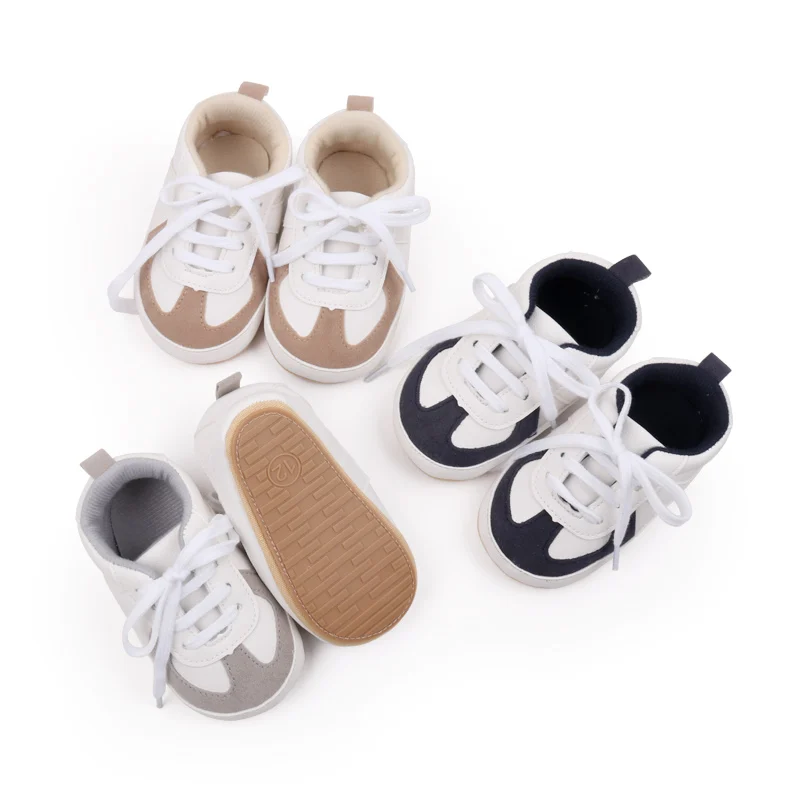 High Quality Lightweight Court Sneakers Anti-Slippery Prewalker Toddler Baby Shoes for Boys Hot Selling Design for Spring Autumn factory