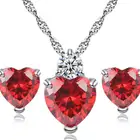 Necklace Charm Fashion Crystal Shiny Zircon Heart Necklace Natural Stone Charm Necklace For Women Wedding Jewelry
