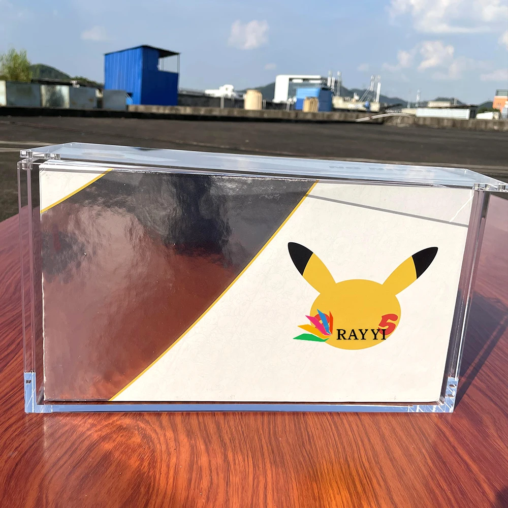 Ray Yi Custom Clear Pokemon Etb Acrylic Case Magnetic Lid Acrylic