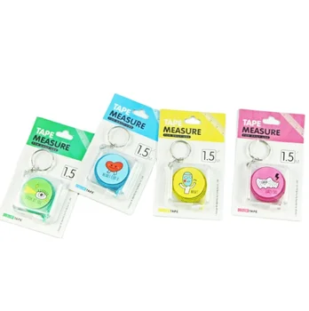 Mini cute color easy to stretch measuring tape transparent ribbon 1.5 m soft measuring tape