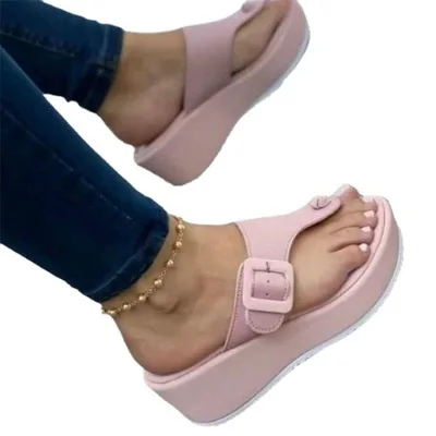 Fashion Women Heels Sandals Women Platform Wedges Shoes Women Flip Flops Casual Slippers