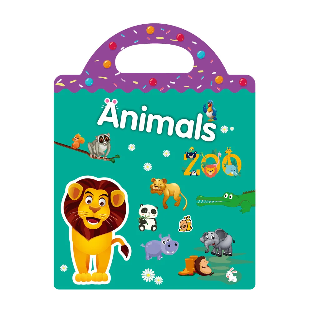 ZQX361 Wholesale Children's Animal Christmas Sticker Book Focuses Training Early Learning Books for Early Education