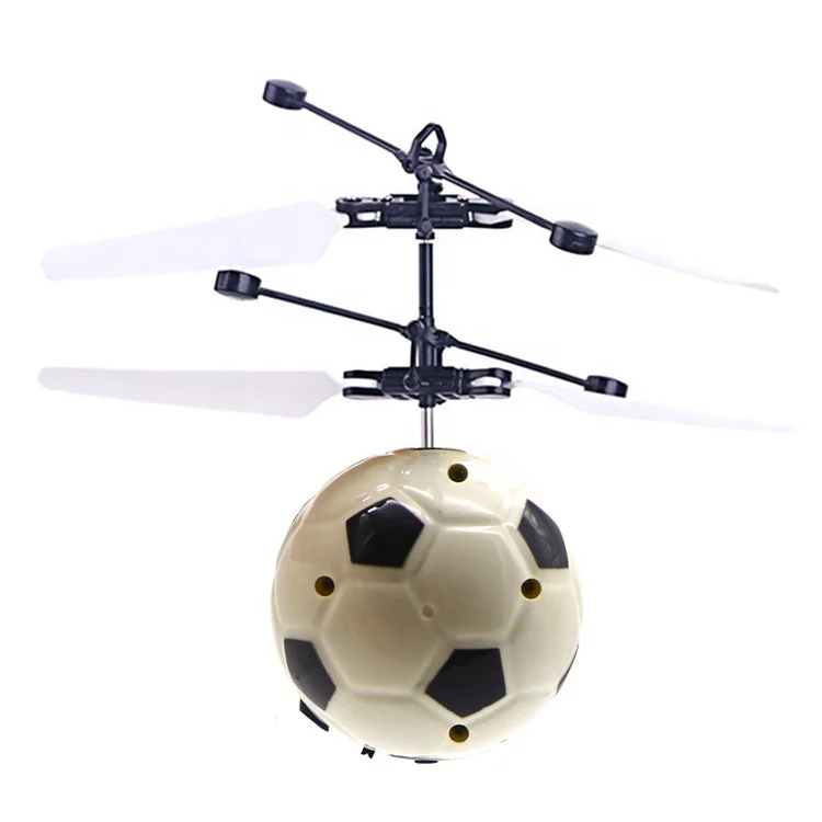 Custom Logo Flying Ball Toys Soccer Design Mini Sensing Flying Toys Induction Flying Aircraft with Light for Kids Promotion Gift