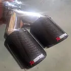 Exhaust Pipe Dual Exhaust Muffler Tips Pipe End Stainless Steel Carbon Fiber For Akrapovic