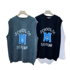 Fashion Vest Womens Autumn Winter Fashion Style Collar Sleeveless Sweater Vest Womens Crew Neck Sweater Vest