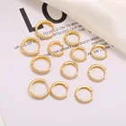 Earrings High Quality 18k Gold Plated Elegant Small Earrings Initial Hoop Girl Luxury Earrings For Women