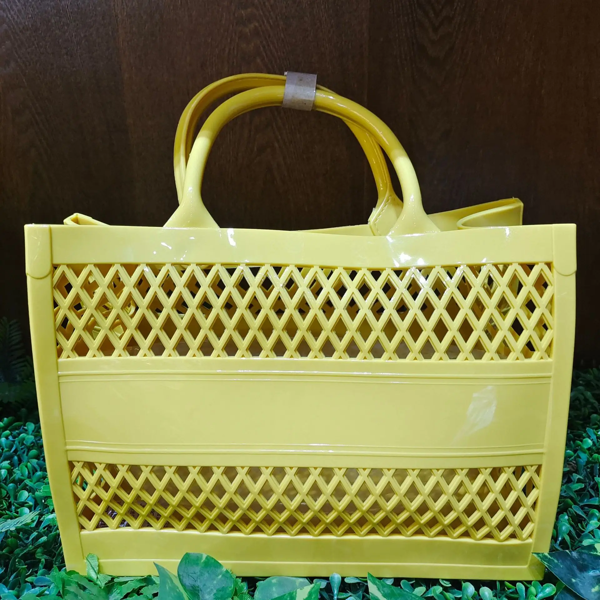 2023 Summer New Candy Color Jelly Bag Large Capacity Hollow Beach Bag