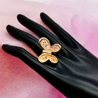 Custom Ring Fashion Manufacturer Personalized Custom Butterfly Decoration Wing Concave Irregular Embellishment Ring