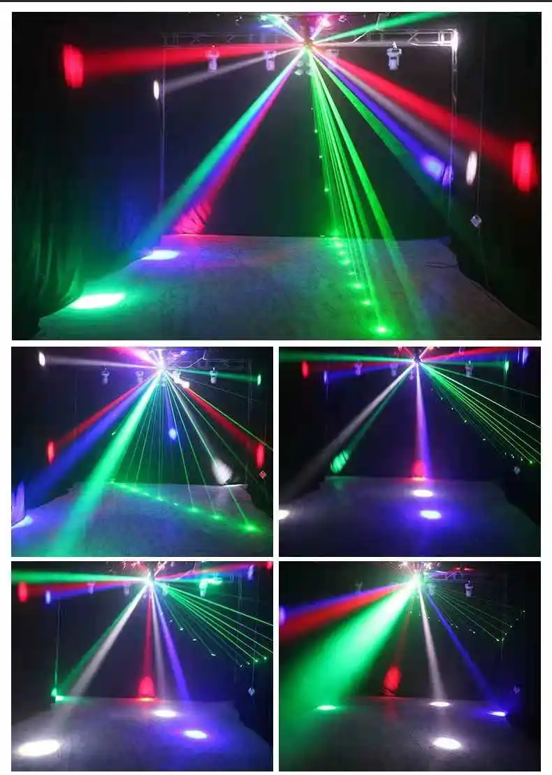 Laser Beam Strobe 3in1 Led16x3w Moving Head Light Dj Disco Bar Club