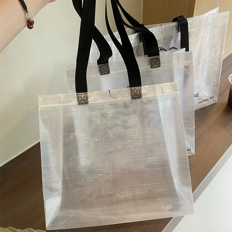 product customized transparent pp woven shopping bag laminated pp woven bag durable and waterproof tote bag-14