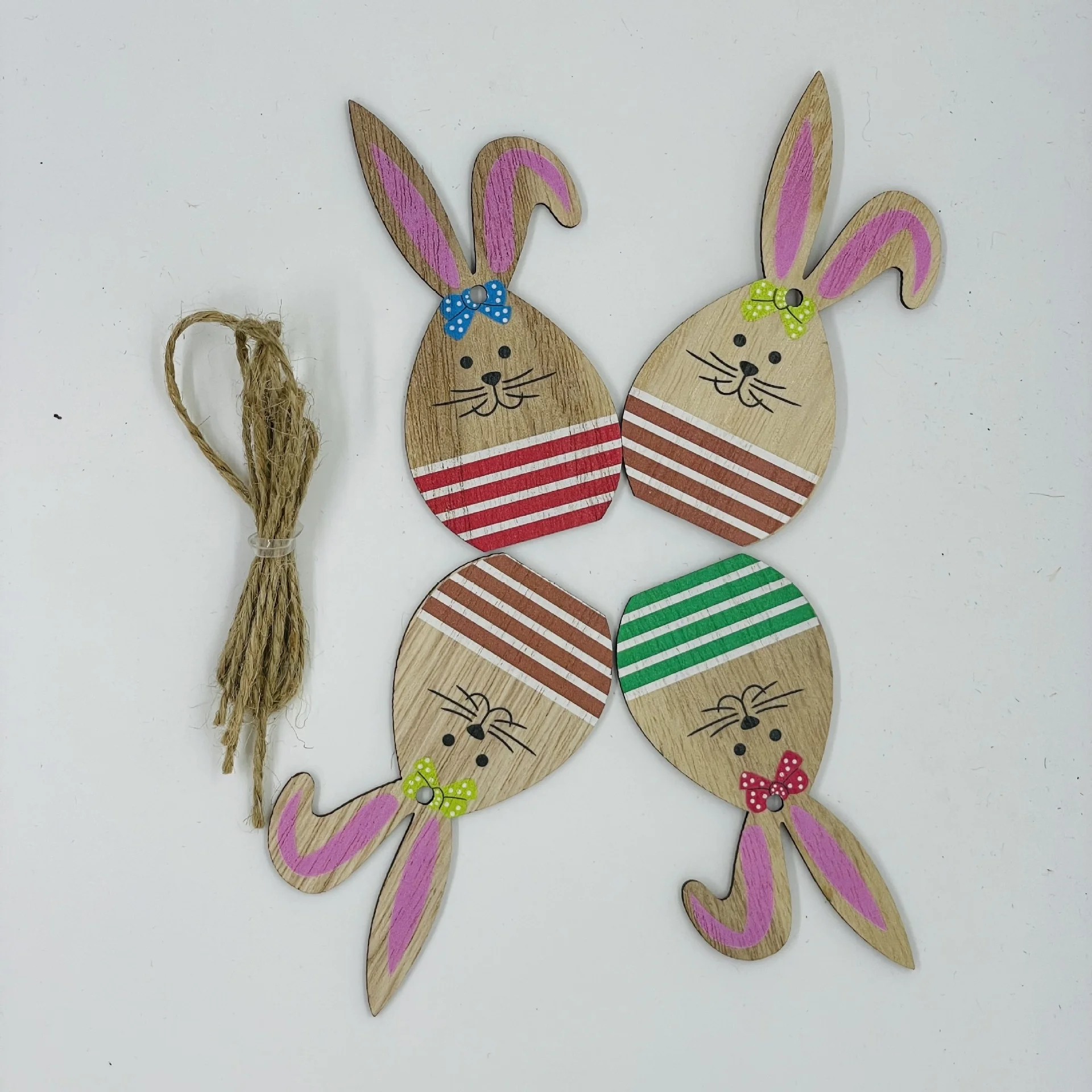 New Easter Bunny Wooden Crafts for Home Decoration Small Series of Fun DIY Knick-Knacks for Children