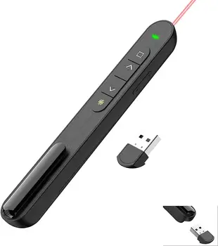 k500 Flip Pen Pointer Handheld PPT Presenter Unibody 30m Controlling Rang 2.4GHz Wireless PowerPoint Clicker Remote Controller