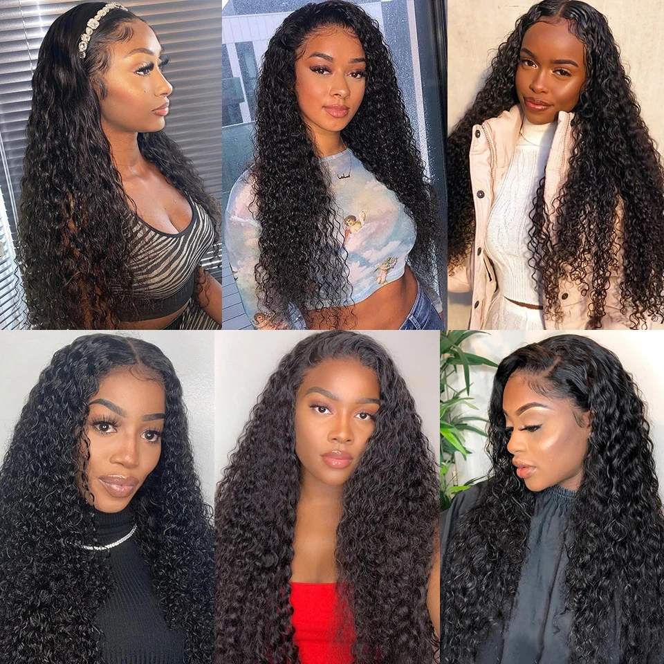 Cheap Water Wave Lace Front Wig Full Lace Human Hair Wigs For Black Women Kinky Curly Hd Lace Frontal Wig For Black Women Vendor