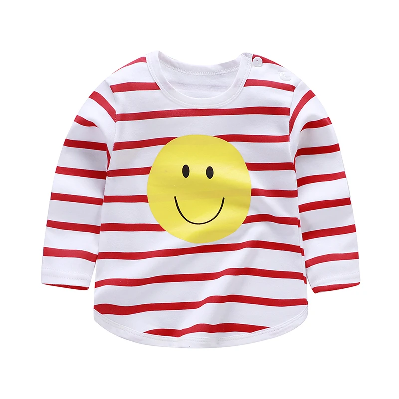 Spring Boys and Girls T-shirt Cotton Long Sleeve Breathable O-Neck Kids Clothings Smart Casual Baby Children Clothes Cheap Price