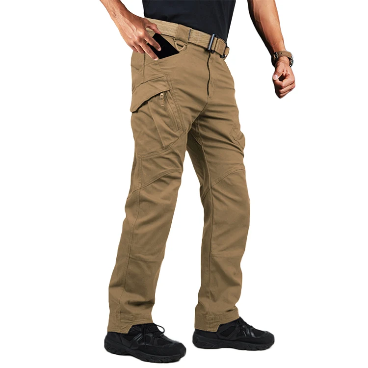OEM Custom Elastic Jogger 97 Cotton 3 Spandex  Pants,Multi pocket Tactical Cargo Pants Workwear Climbing Combat Hiking Trousers