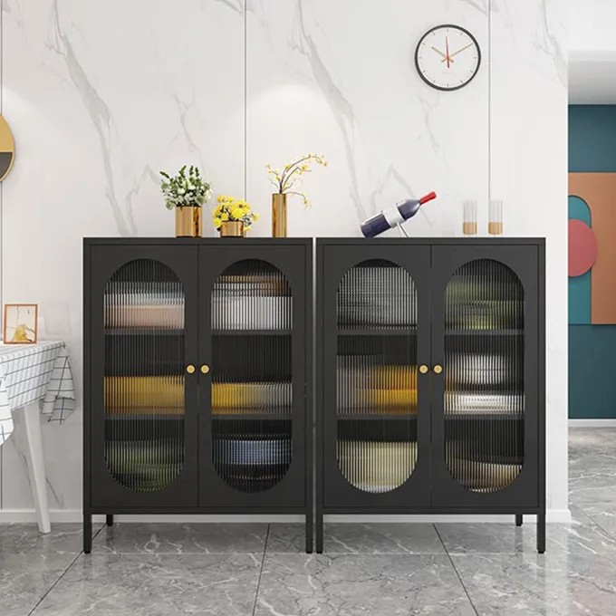 Haupt-Glastür-Stahlspeicher-Kabinett der Reihen-2 mit Füßen 0