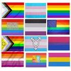 Pride Factory Wholesale Cheap Polyester 3*5ft Lgbt Gay Pride Rainbow Flag