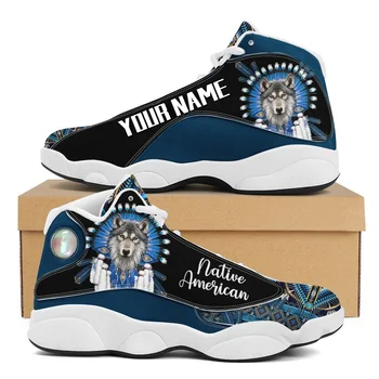 Native American Wolf All Over Printed Air Sneakers Holy Wolfs Designs Customized Your name High Quality Fashion Footwear