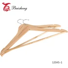 Luxury Adult Natural Color Garment Strong Wooden Coat Hangers For Clothes