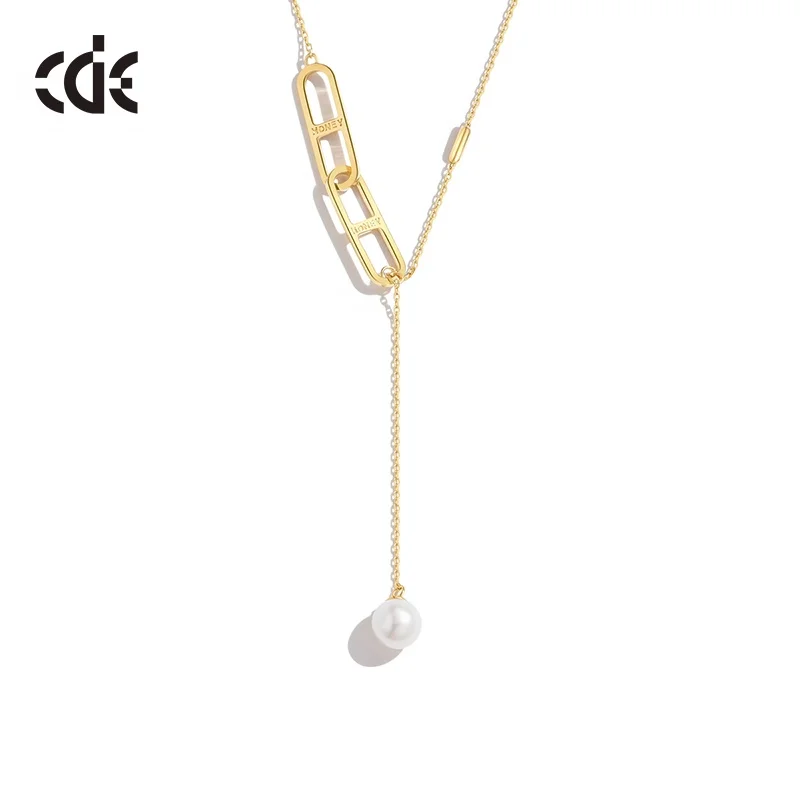 925 Sterling Silver Tassel Adjustable Collarbone Necklace With 18K Gold Plating