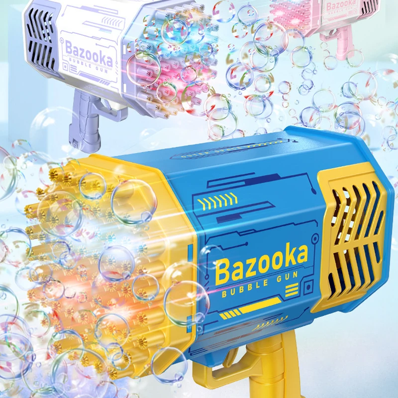 Hot Selling Automatic Rocket Bazooka Bubble Gun 69 Holes, Rocket Bubble Gun, Bubble Gun For Kids