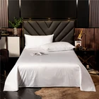 Flat Sheet China Made Skin-Friendly Satin Drill Luxury Hotel White Flat Sheet