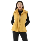 Vest Puffer Ladies Hooded With Hood Womens Women Womans Alfits Coat Jacket Gilet Vest