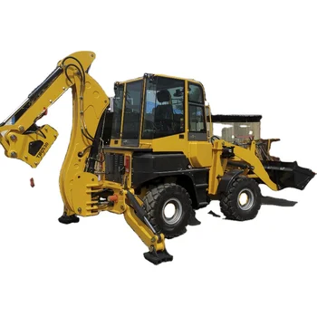 5.3ton WZ45-16 backhoe digging loader  4*4 wheel drive  backhoe loader mini tractor  for sale hydraulic auger