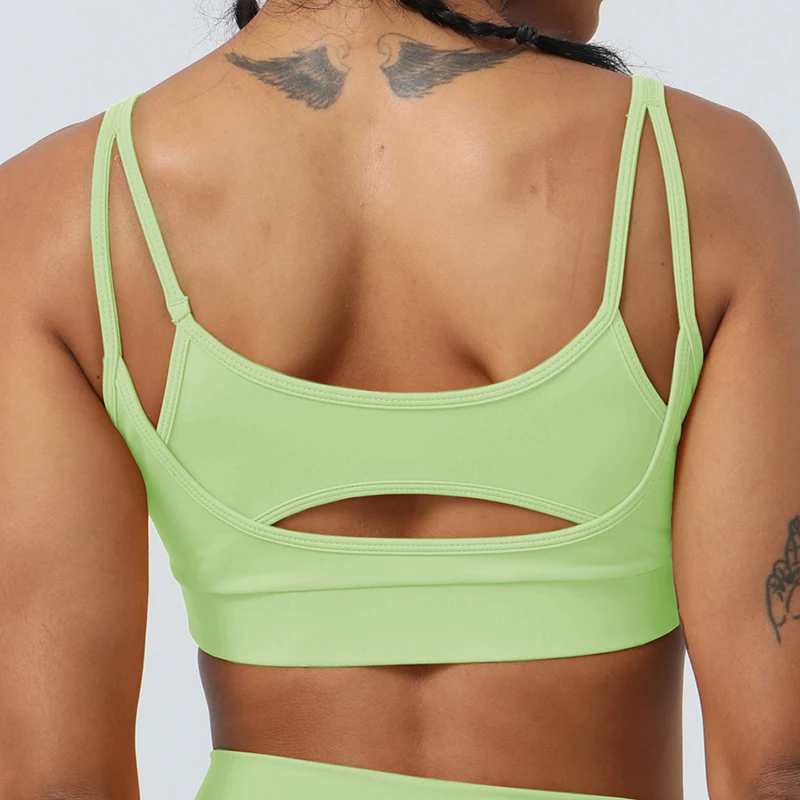 Buttery Soft Push Up Sports Bras Padded Backless Yoga Bra for