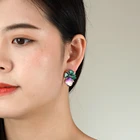 Hoop Glass Zircon Stone Hoop Earring Fashion Style Women Earrings Suitable For All Occasions New Arrival