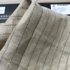 Hot Sale Woven 100%Linen Yarn-dyed Stripe Herringbone Shirt Eco-friendly Fabric