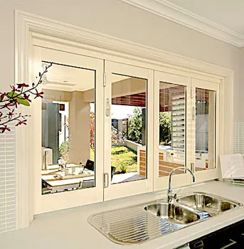 Alufront ALU Horizontal Aluminium Folding Window Bi-Fold Glass Thermal Break Heatproof Waterproof Easy Installation Villa Hotel