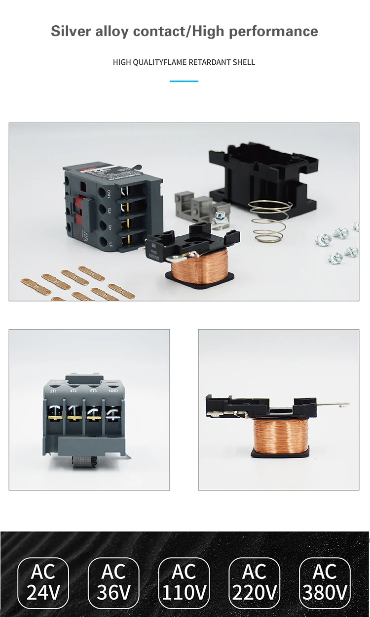 Genuine Cjx2 Lc1 Cjx2s-1210 Ac Contactor 12a 3-pole Wireless Coil ...