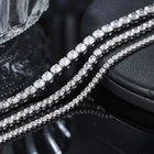 Sterling Silver Bracelet Silversilver RINNTIN SB93 Sparkling Strand 925 Sterling Silver Tennis Bracelet