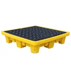Pallets Pallet Factory Hot Sale Drum Pallets 4 Drums Spill Pallet Oil Control Secondary Containement Galvanized