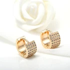 Gold Hoop Wholesale Simple Round Design 14K Gold Plated Thick Circle Hoop Earrings Huggie Earrings