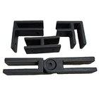 Glass Fittings 2205 Glass Clip Stainless Steel 316 Balustrade Railing 90 Degree Glass To Glass Black Clamp Fittings