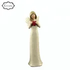 Fairy Figurine Design Resin Heart Mother Fairy Angel Figurine Resin Heart Fairy Angel