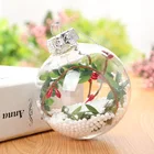 Fancy Hanging Acrylic Christmas Tree Decor Plastic Clear Transparant Sphere Ornaments Ball