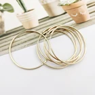 Hoop New Style Handmade Round Earrings Circle Jewelry Women Real 14K Solid Gold Hoop Earrings