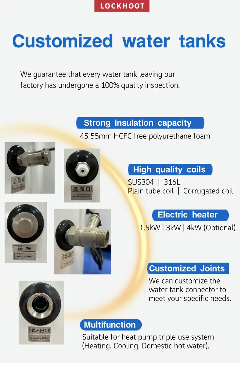 Air Source Heat Pump, 600L, Stainless, Steel, Solar - detail 18