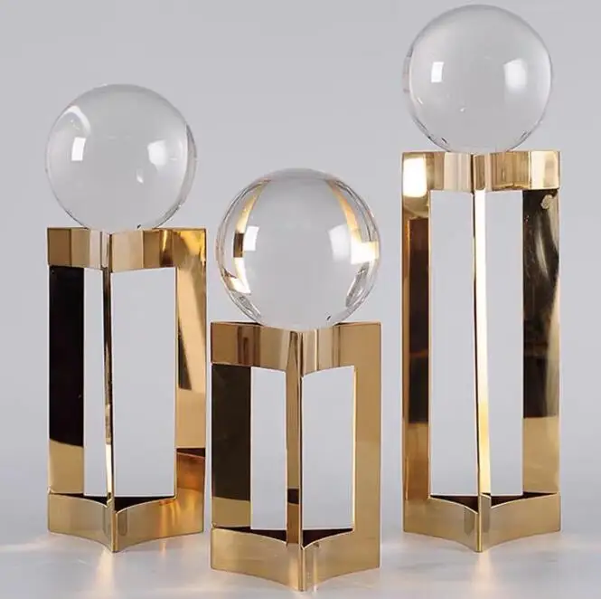 light luxury triangular crystal ball decoration creative home