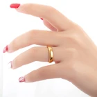Tungsten Ring Rings Hot Selling Classic Simple Tungsten Steel Smooth Curved O Ring Couple Gold Plated Ring