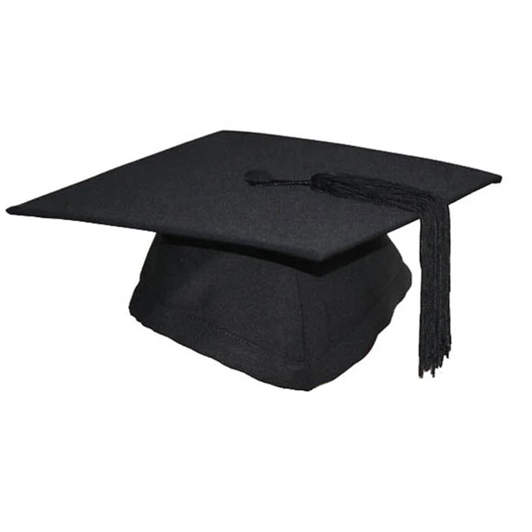 High Quality Felt UK Matte Black Deluxe Academic Mortarboard factory