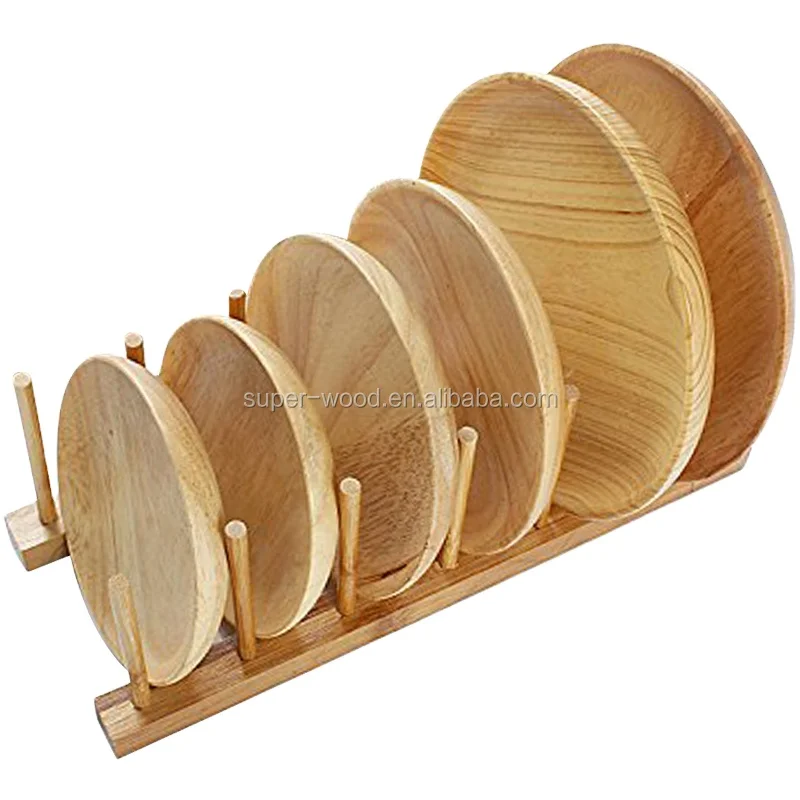 Wholesale Eco-friendly Kitchen Bamboo Storage Holders & Racks for Non-folding Rack Wooden Kitchenware 500pcs