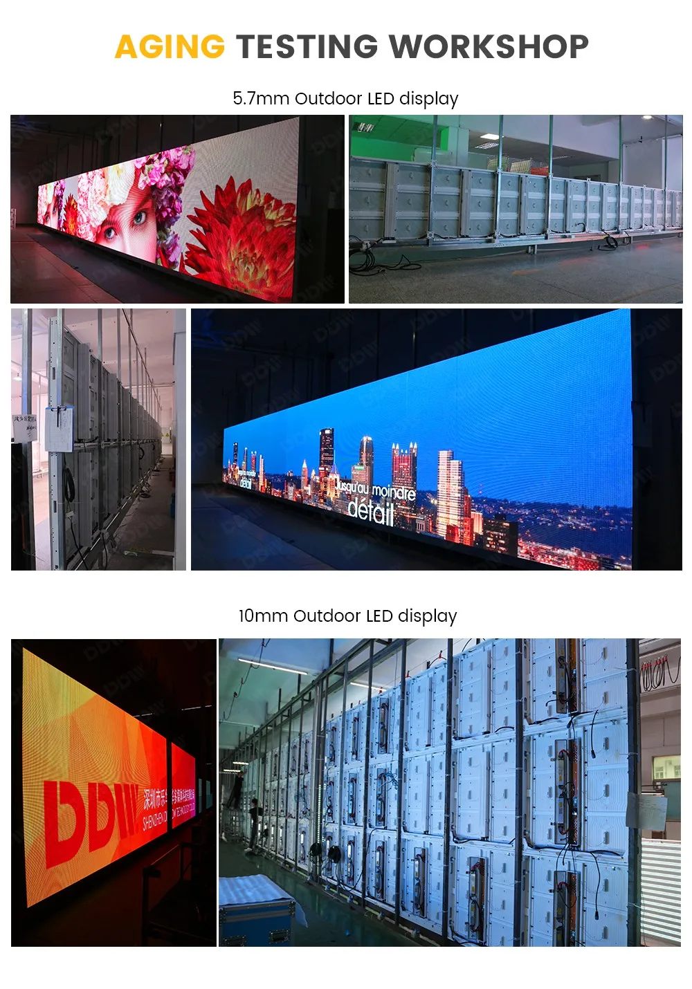 High Performance Outdoor Naked Eye D Led Display P P P P P Full